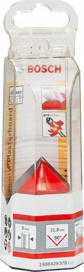 Bosch Expert V-groove Cutter Wood 31.8mm 90° 8mm Shank Double-edged