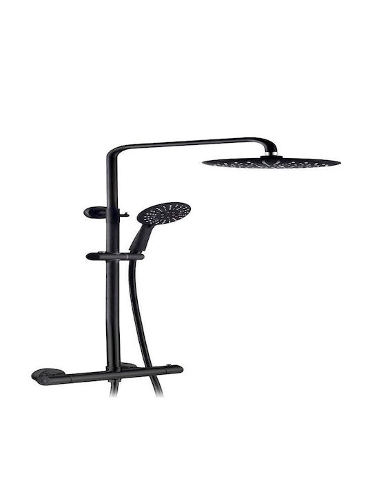 Domoletti Duschsäule ohne Armatur Schwarz Domoletti Duschsäule ohne Armatur Schwarz