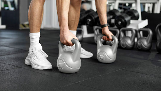 Rebel Active 12 Kg Gray Bituminous Kettlebell