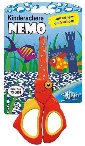 Wedo 73 6001 School Office Scissors Universal Straight Cut Red Yellow