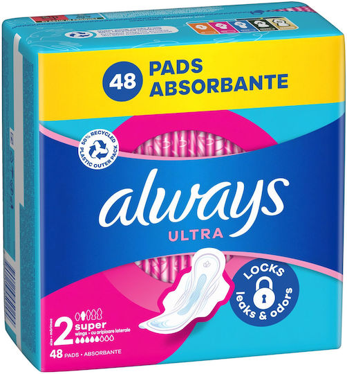 Always Дълги Превръзки с Крилца 48 бр