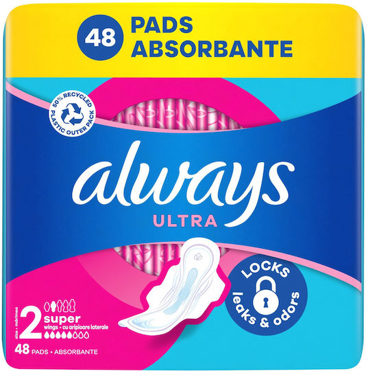 Always Дълги Превръзки с Крилца 48 бр