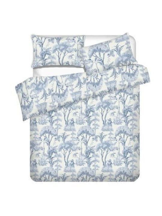 Domoletti Set Duvet Cover 140x200cm Single with Pillowcase Light Blue