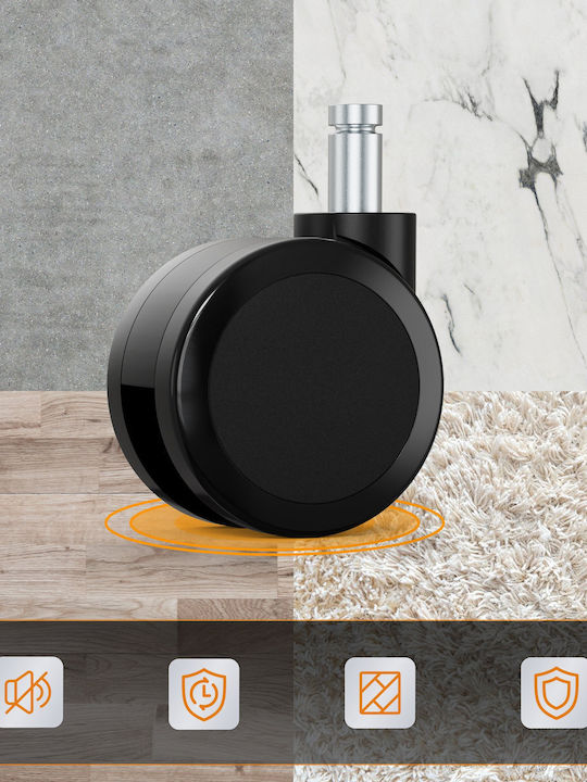 Καρέκλα Γραφείου με Μπράτσα Black SENSE7