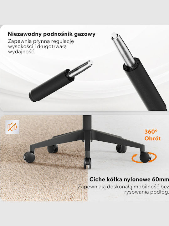 Καρέκλα Γραφείου με Μπράτσα Black SENSE7