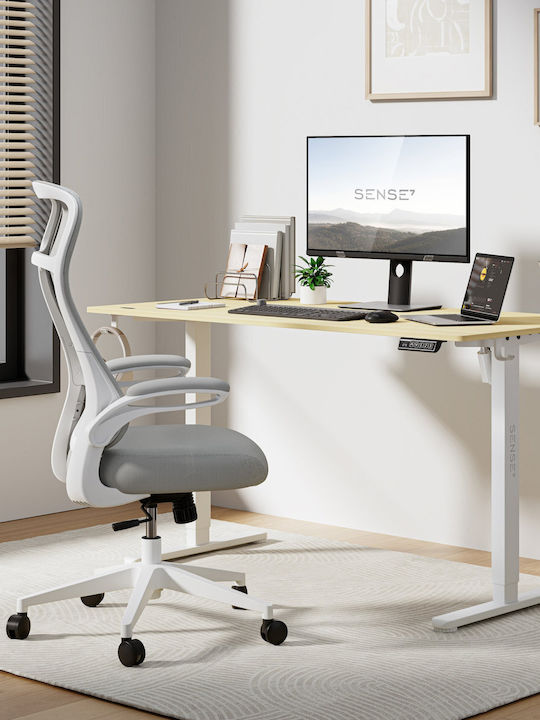 Office Chair with Fixed Arms Gray SENSE7
