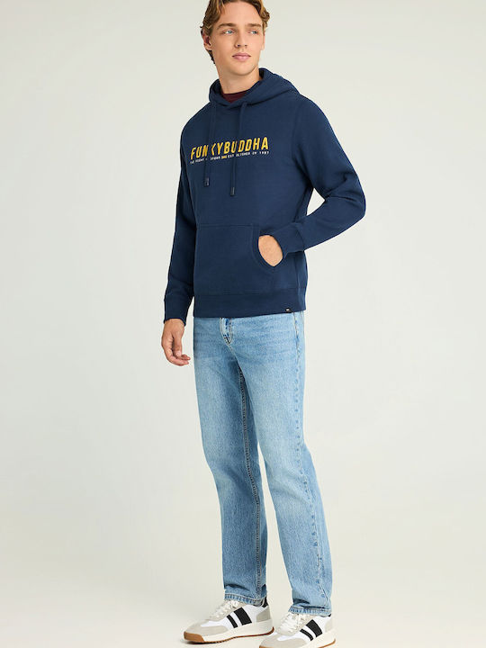 Sweatshirt with Hood Navy Blue