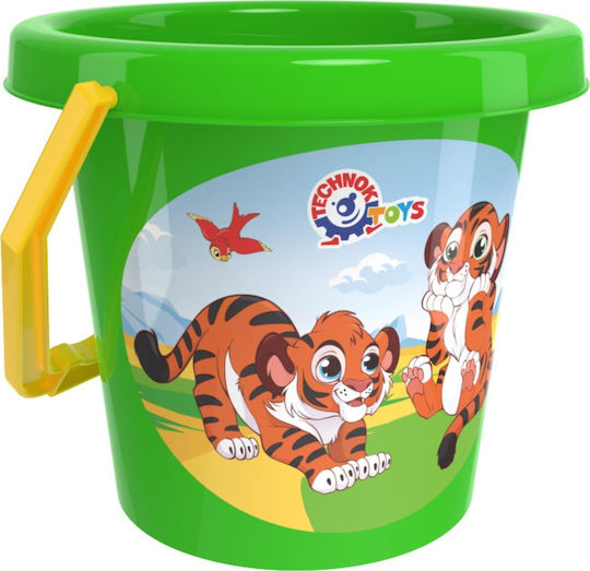 Technok Bucket Sand Comfortable Handle Multicolour Animal Graphics On The Beach