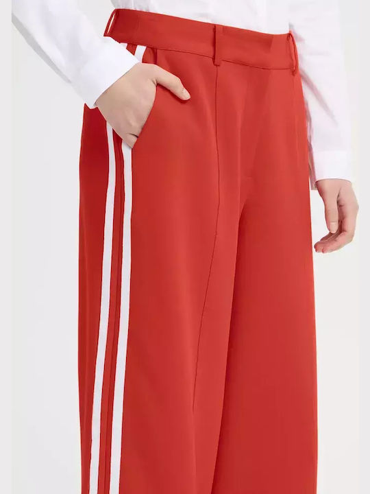 Damen Stoff Hose Red