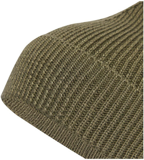 Beanie Männer Beanie Gestrickt in Khaki Farbe