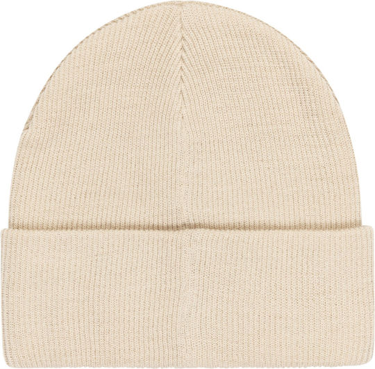 Label Beanie Masculin Căciulă Tricotat în culoarea Bej