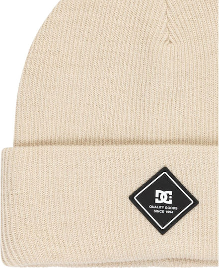 Label Beanie Masculin Căciulă Tricotat în culoarea Bej