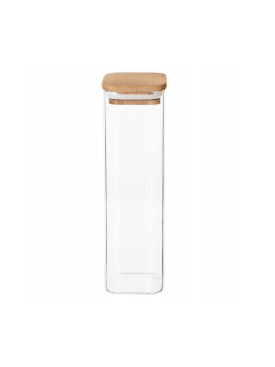 Orion Vase General Use with Lid Glass Transparent 600ml