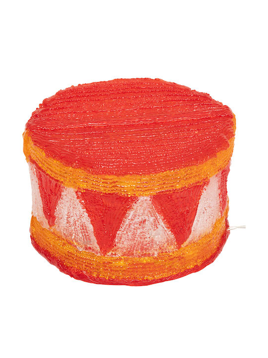 Luminat Decorativ Moș Crăciun Baterie Roșuς din Plastic 31.5x30x18cm.