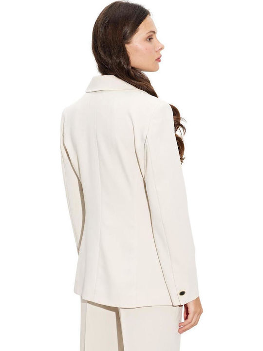 Passager Women's Waisted Blazer Ecru