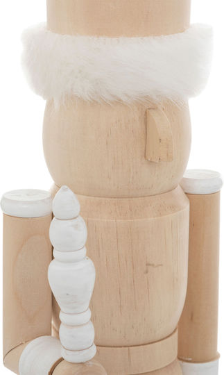 Nutcracker de Crăciun Lemn Alb Înălțime 38cm.