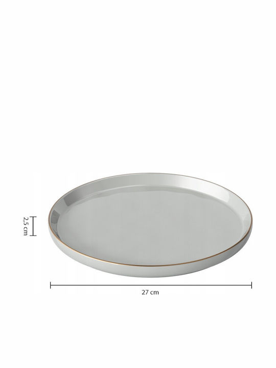 Secret de Gourmet Plate Shallow made of Porcelain White with Diameter 27cm 6pcs