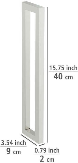 Wenko Ράγα Μπάνιου Μονή Επιτοίχια με Βίδες Inox Ασημί