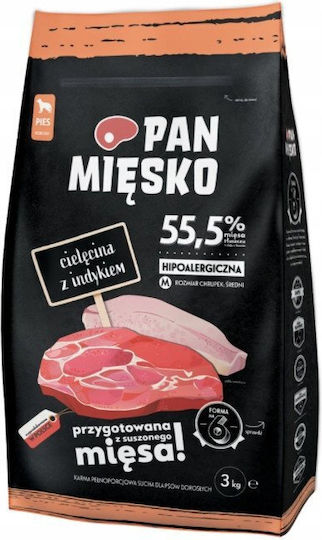 Pan Miesko 3kg Dry Food for Dogs with Turkey