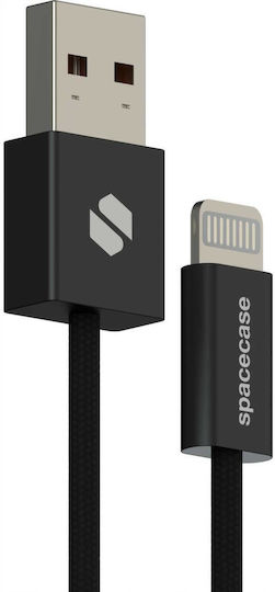 Spacecase Магнитен USB-A към Lightning кабел 12W Черен 1м