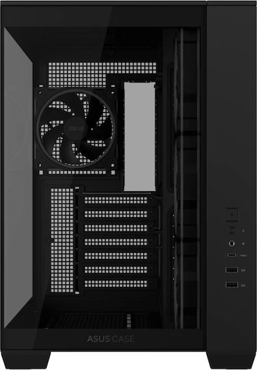 Asus A32 Plus Gaming Midi Tower Κουτί Υπολογιστή με Πλαϊνό Παράθυρο και ARGB Φωτισμό Μαύρο