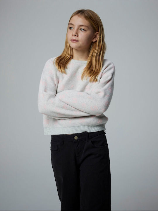 Kids' Sweater Long Sleeve Light Grey Melange