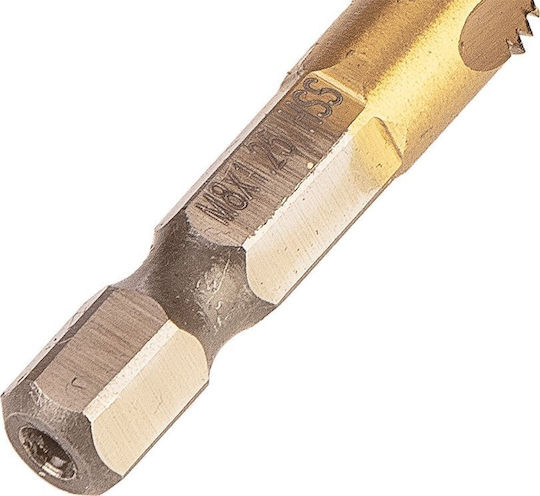 Κοχλιωτό Τρυπάνι Hss Tin M8x1,25 Mm Hex