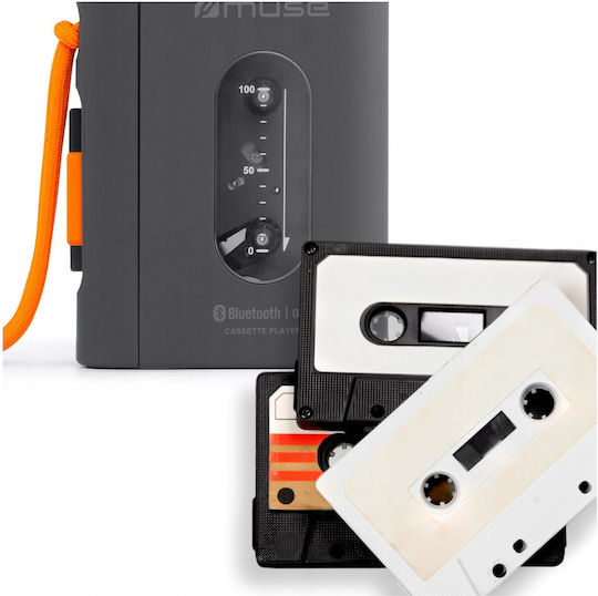 Muse Φορητό Ηχοσύστημα με Bluetooth / Κασετόφωνο Μαύρο