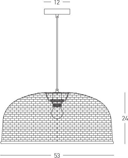 Zambelis Lights Κρεμαστό Φωτιστικό 53x53εκ.