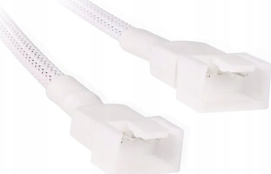 Alphacool Cablu Splitter Y pentru Ventilator, 4-pin la 2x 4-pin PWM, 15cm, Alb