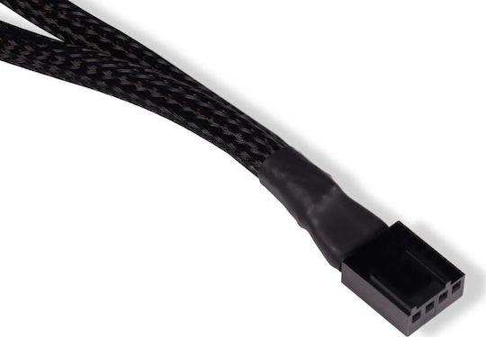 Alphacool Cablu ventilator Y-splitter 4-pin la 2x 4-pin Pwm 30cm Negru