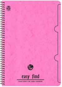 Spirale Schulheft A4 3 Schulfachhefte 90 Papiereinlagen Special Easy Find Rosa