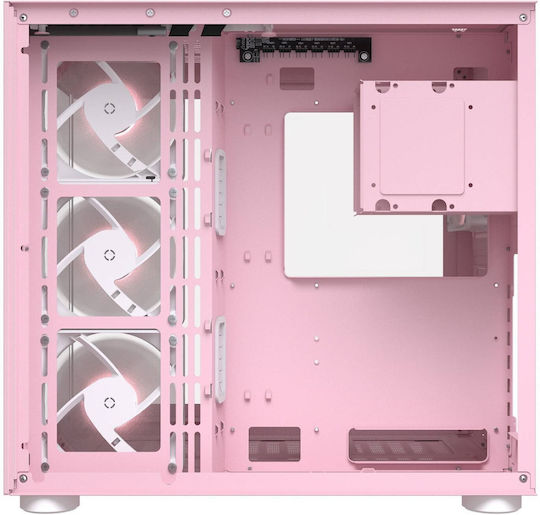 Cougar FV150 RGB Gaming Midi Tower Κουτί Υπολογιστή με Πλαϊνό Παράθυρο Ροζ