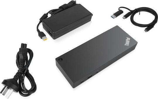 Lenovo ThinkPad Hybrid USB-C Stație de andocare cu HDMI/DisplayPort 4K PD Ethernet Negru