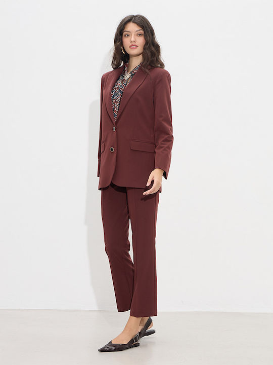 Passager Women's Blazer Burgundy