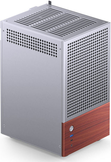 Jonsbo T6 Gaming Mini Tower Κουτί Υπολογιστή με Πλαϊνό Παράθυρο Ασημί