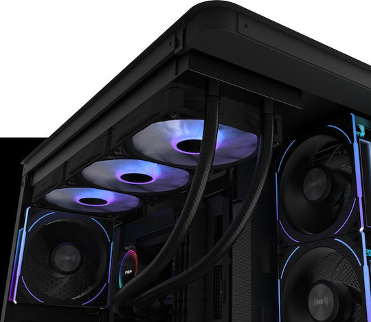 FSP/Fortron M580 Plus Gaming Middle Tower Carcasă Calculator cu Fereastră Laterală și Iluminare RGB Negru