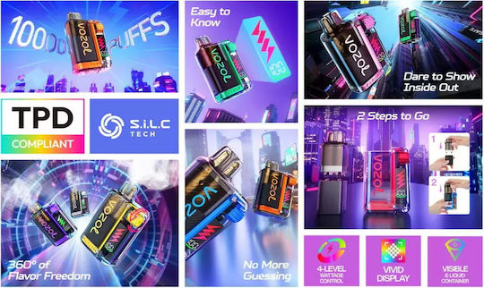 Vozol Disposable Electronic Cigarette Blueberry Ice 2ml 20mg 1pcs