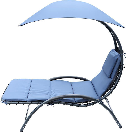 Saska Garden Ξαπλώστρα-Πολυθρόνα Παραλίας Μπλε 200x125x180εκ.