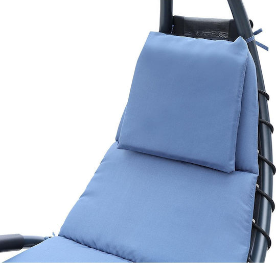 Saska Garden Ξαπλώστρα-Πολυθρόνα Παραλίας Μπλε 200x125x180εκ.