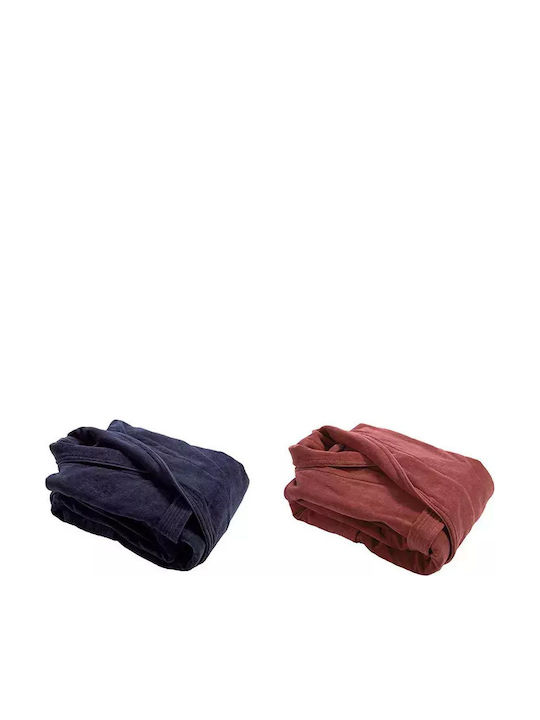 Nef-Nef Homeware Vania Rose Bathrobe with Collar Rose 380gr/m²