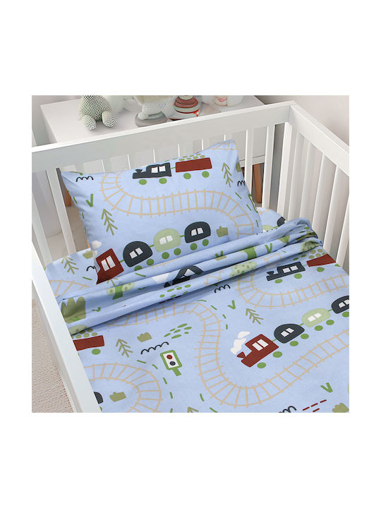 Lino Home Baby Sheets Set Crib Cotton Beige 120x180cm