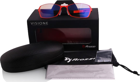 Arozzi Gaming-Brille Visione Vx-500 Orange Orange-schwarze Gestelle Bernsteinfarbene Gläser