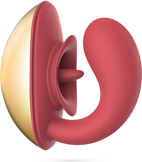 Arcane Vibrator for Couples 10cm Red Gold