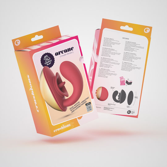 Arcane Vibrator for Couples 10cm Red Gold