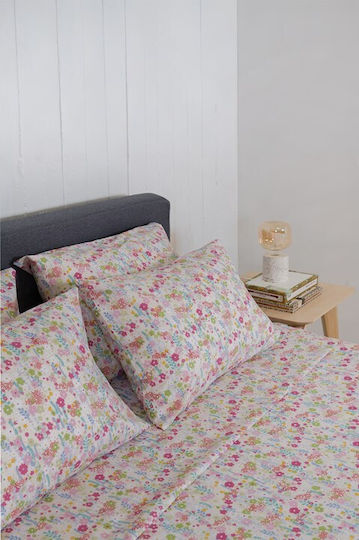 Naf Naf Set Cearșafuri King Size cu Elastic 240x270cm. Summit Galben 4buc