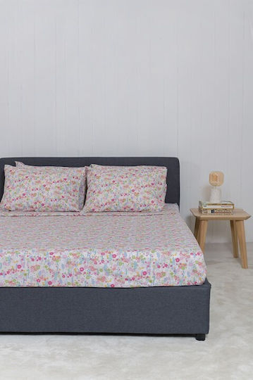 Naf Naf Set Cearșafuri King Size cu Elastic 240x270cm. Summit Galben 4buc