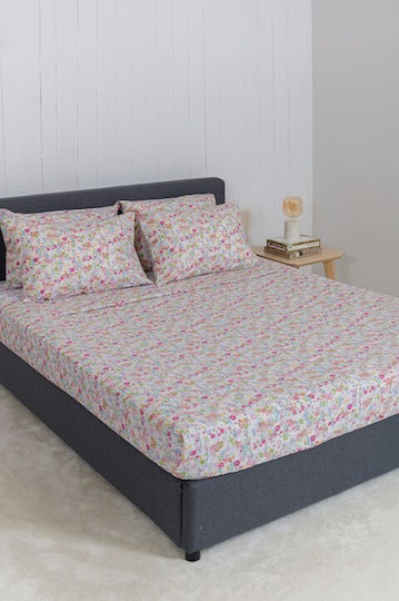 Naf Naf Set Cearșafuri King Size cu Elastic 240x270cm. Summit Galben 4buc
