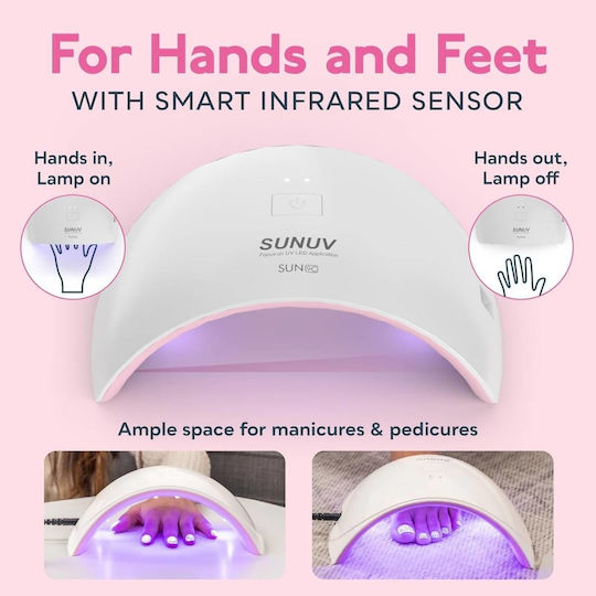 Uncle George Nail Polish Curing Lamp UV / LED 24W White