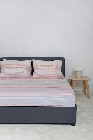 Naf Naf Set Cearșafuri King Size 270x280cm. Summit Roșu 4buc